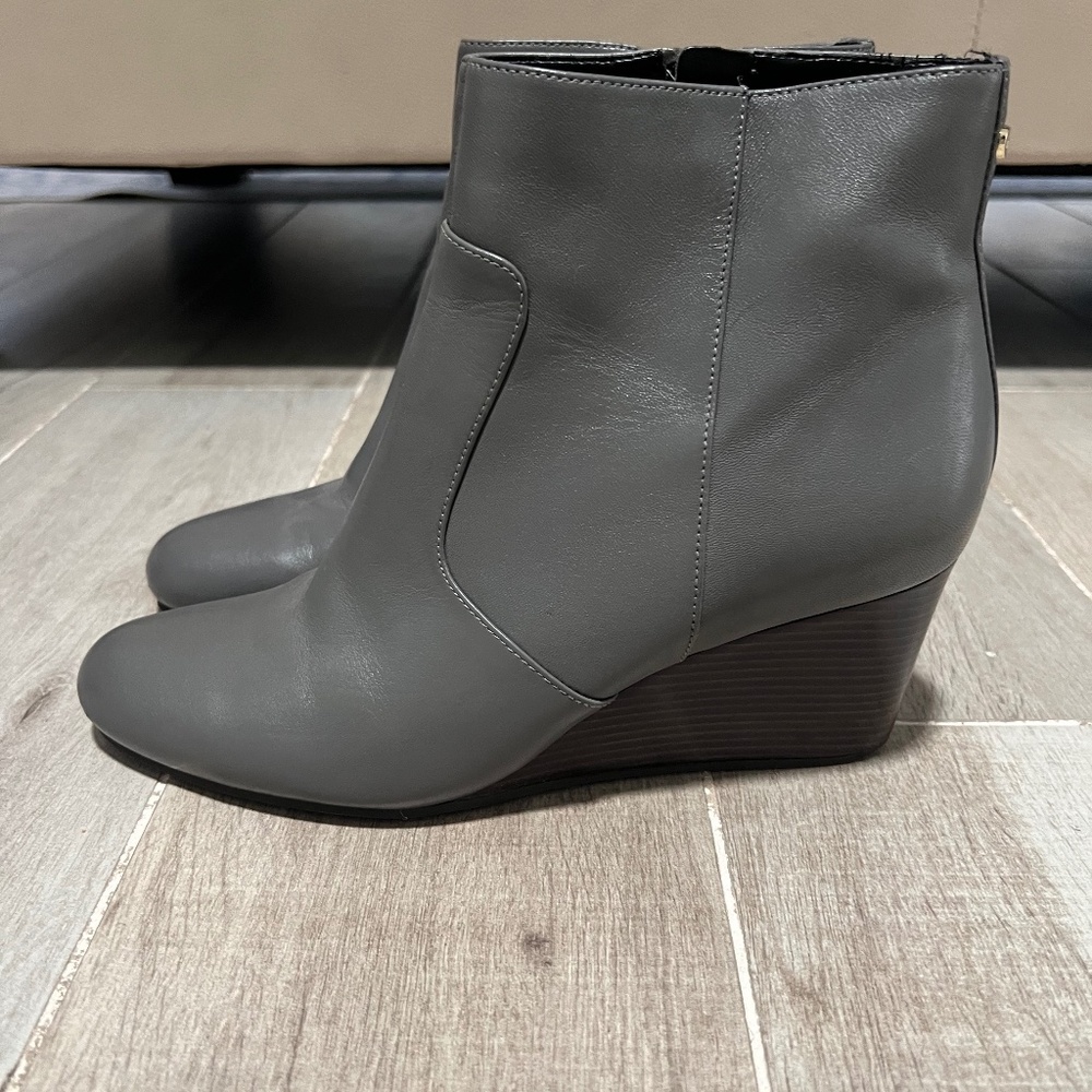 Cole Haan Wedge Gray Ankle Boots